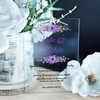 purple Lilac Floral Acrylic Clear Transparent Luxury Wedding Invitations Invites