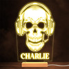 Skull With Headset Gamer Cool Gothic Personalised Gift Lamp Night Light