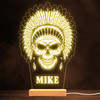 Cool Indian Style Skull Feathers Gothic Personalised Gift Lamp Night Light