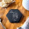 Hexagon Slate Teapot Cups Cake Happy Mother's Day Mum Gift Personalised Coaster