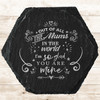 Hexagon Slate Glad You're My Mum Mother's Day Doodles Gift Personalised Coaster