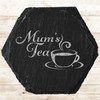 Hexagon Slate Mum's Tea Drink Mug Mother's Day Gift Personalised Coaster
