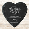 Heart Slate Mother's Day Best Mum Little Heart Slates Gift Personalised Coaster