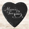 Heart Slate Mum's Tea Drink Mug Mother's Day Gift Personalised Coaster