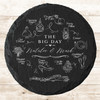 Round Slate The Big Day Wedding Timeline Icons Love Gift Personalised Coaster