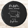 Round Slate Cute Cup Of Tea Mum Best-Tea Mother's Day Gift Personalised Coaster