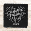 Square Slate Cupid Happy Valentine's Day Hearts Gift Personalised Coaster