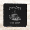 Square Slate Mum's Coffee Goes Here Mother's Day Gift Personalised Coaster