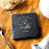 Square Slate Our New Home House Family Name Heart Gift Personalised Coaster