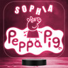 Peppa Pig Logo Kids Tv Character Cartoon LED Personalised Gift Night Light