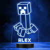 Minecraft Game Character Creeper Gaming LED Personalised Gift Night Light