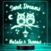 Sweet Dreams Owls Sitting On A Branch LED Personalised Gift Night Light
