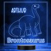 Kids Brontosaurus Dinosaur Fan Cute LED Personalised Gift Night Light