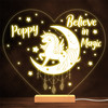 Unicorn Crescent Moon Stars Jewels Heart Lamp Personalised Gift Night Light