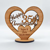 Happy 35th Wedding Anniversary Heart Engraved Keepsake Personalised Gift