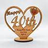 Happy 40th Special Birthday Heart Engraved Keepsake Personalised Gift