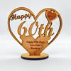 Happy 60th Special Birthday Heart Engraved Keepsake Personalised Gift