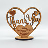 Thank You Appreciation Flowers Heart Engraved Keepsake Personalised Gift