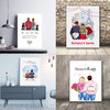 My Happy Place White Romantic Gift For Him or Her Personalised Couple Print