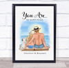 Yacht Ocean Background Romantic Gift For Him or Her Personalised Couple Print