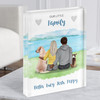 Little Family Dog Romantic Gift For Him or Her Personalised Couple Acrylic Block