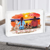 Dog Sunset Beach Romantic Gift For Him or Her Personalised Couple Acrylic Block