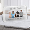 Little Family White Dog Gift For Him Her Personalised Couple Clear Acrylic Block