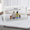 White Dog Romantic Gift For Him or Her Personalised Couple Clear Acrylic Block