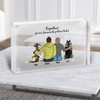 White Background Dog Gift For Him or Her Personalised Couple Clear Acrylic Block