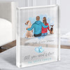 Family Name Dog Gift For Him or Her Personalised Couple Clear Acrylic Block
