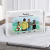 Mountain River Landscape Dog Gift Personalised Couple Clear Acrylic Block