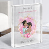 Perfect For Each Other Gift For Him Her Personalised Couple Clear Acrylic Block