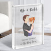They Built a Life Gift For Him or Her Personalised Couple Clear Acrylic Block