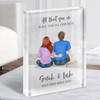 All That You Are Gift For Him or Her Personalised Couple Clear Acrylic Block