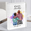 Colourful Splash Romantic Gift For Him or Her Personalised Couple Acrylic Block