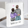 Together Since Romantic Gift For Him or Her Personalised Couple Acrylic Block
