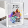 Colourful Splash Gift For Him or Her Personalised Couple Clear Acrylic Block