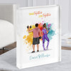Colourful Gym Romantic Gift For Him or Her Personalised Couple Acrylic Block