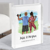 Nature Gym Romantic Gift For Him or Her Personalised Couple Acrylic Block