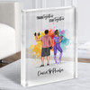Rainbow Gym Romantic Gift For Him or Her Personalised Couple Clear Acrylic Block