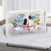 Garden Romantic Gift For Him or Her Personalised Couple Clear Acrylic Block