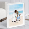 Watercolour Ocean Romantic Gift For Him or Her Personalised Couple Acrylic Block Watercolour Ocean Romantic Gift For Him or Her Personalised Couple Acrylic Block