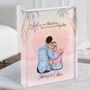 Sunset Palm Trees Romantic Gift For Him or Her Personalised Couple Acrylic Block