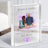 Laugh Together Gift For Him or Her Personalised Couple Clear Acrylic Block