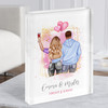Forever Pink Wine Romantic Gift For Him or Her Personalised Couple Acrylic Block