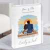 You and Me Boat Sea Romantic Gift For Him or Her Personalised Couple Acrylic Block