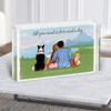 Lake Mountain Dog Romantic Gift For Him or Her Personalised Couple Acrylic Block