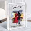 Dock Night Sky Gift For Him or Her Personalised Couple Clear Acrylic Block