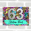 Bright Colourful Animal Print 3D Acrylic House Address Sign Door Number Plaque