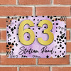 Lilac Purple Watercolour 3D Acrylic House Address Sign Door Number Plaque